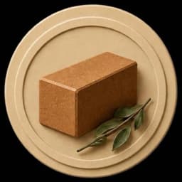 بلوک چوبپنبه و شاخهی برگ